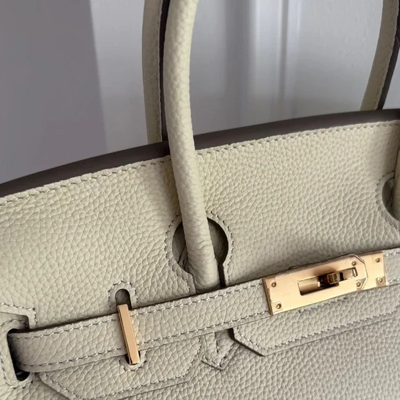 30CM Classic Togo Top Handle Satchel Bag - Vanilla Cream - Picture 9 of 12